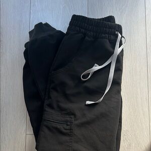 Figs Black Jogger Pants with Drawstring